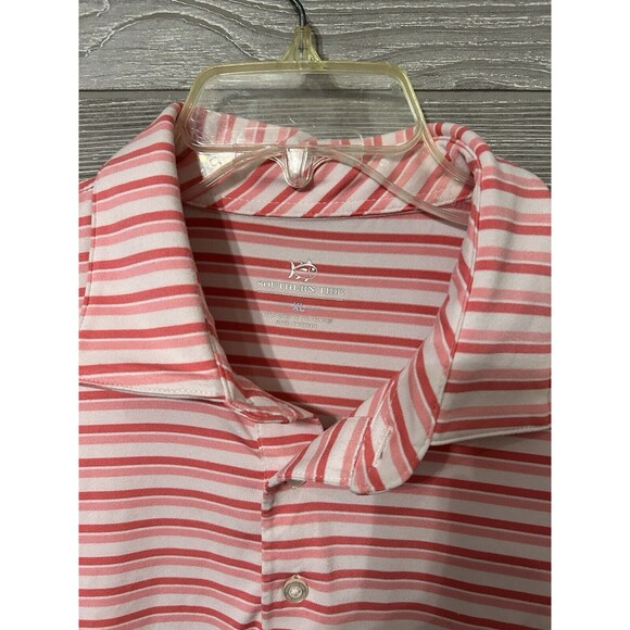 Southern Tide Men’s XL Ryder Performance Polo-Kendrick Heather Rose Blush‎ Pink - Picture 4 of 8